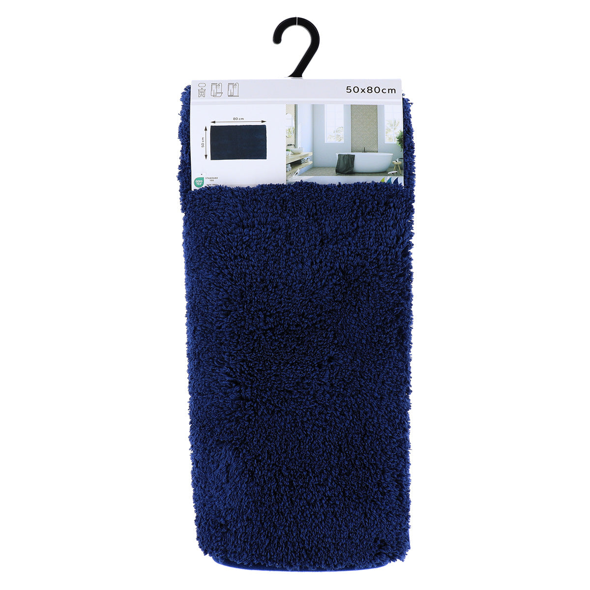 Covoraș poliester si microfibră 50×80 cm – Bleumarin