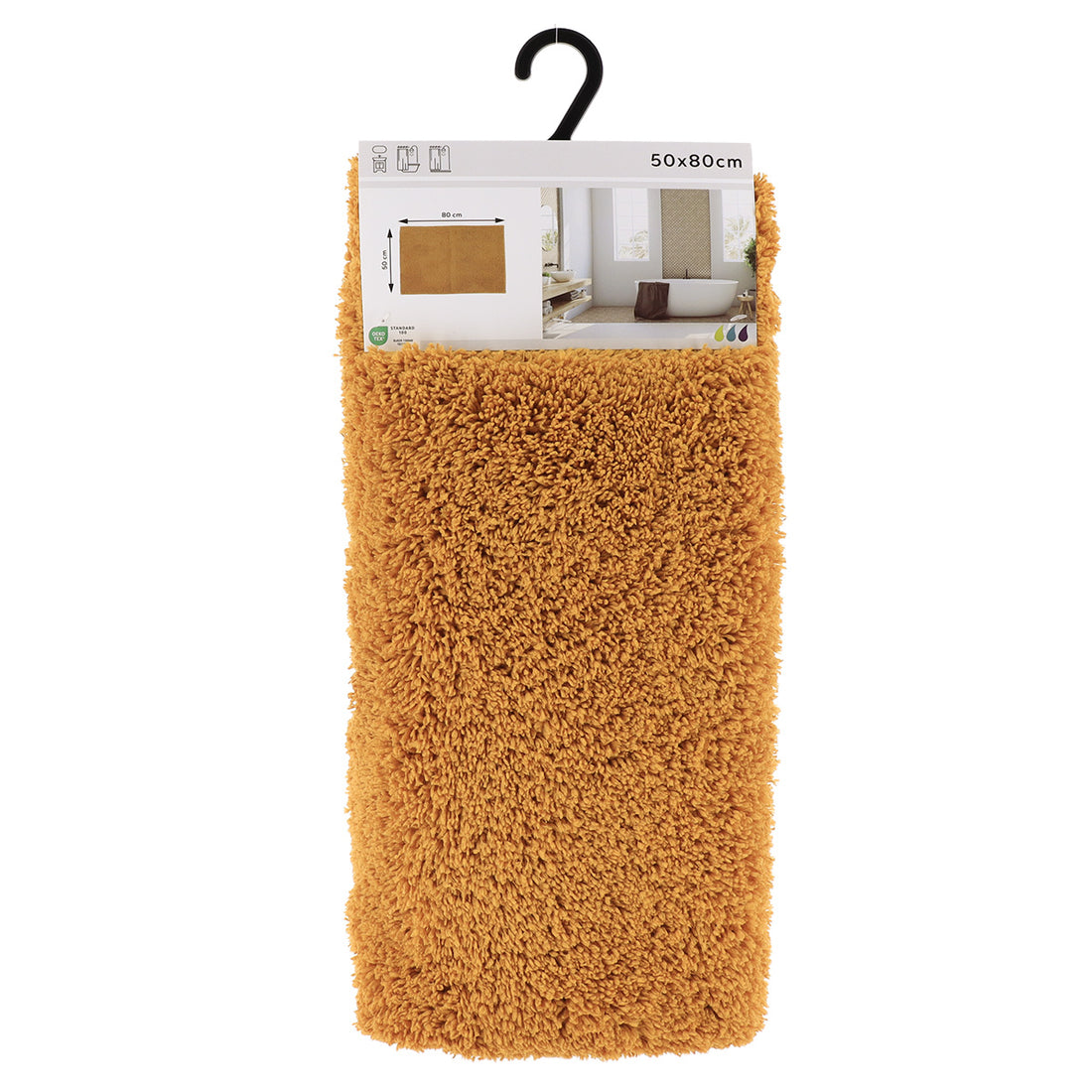 Covoraș poliester si microfibră 50×80 cm – Muștar