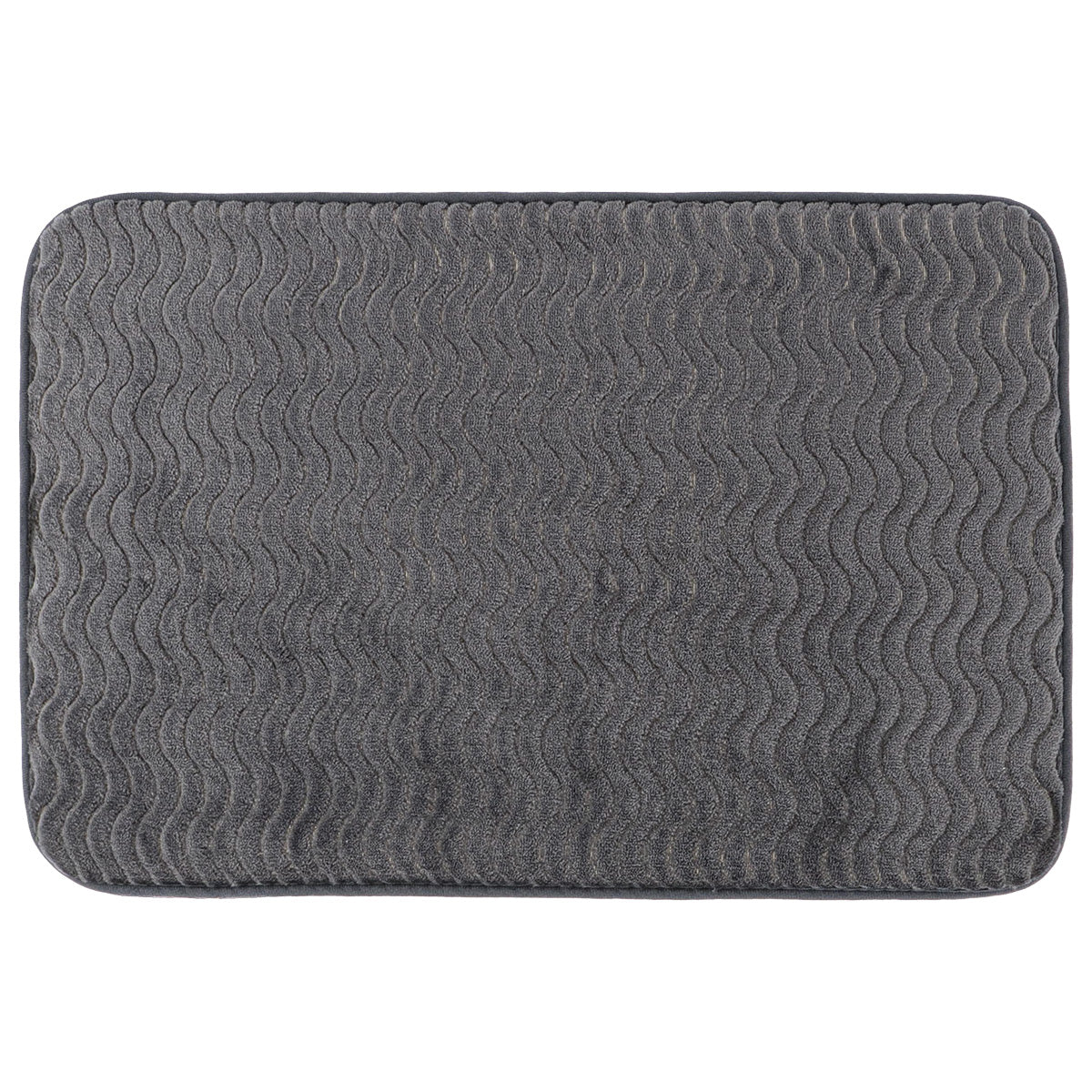 Covoraș din poliester cu efect de valuri 40×60 cm – Gri