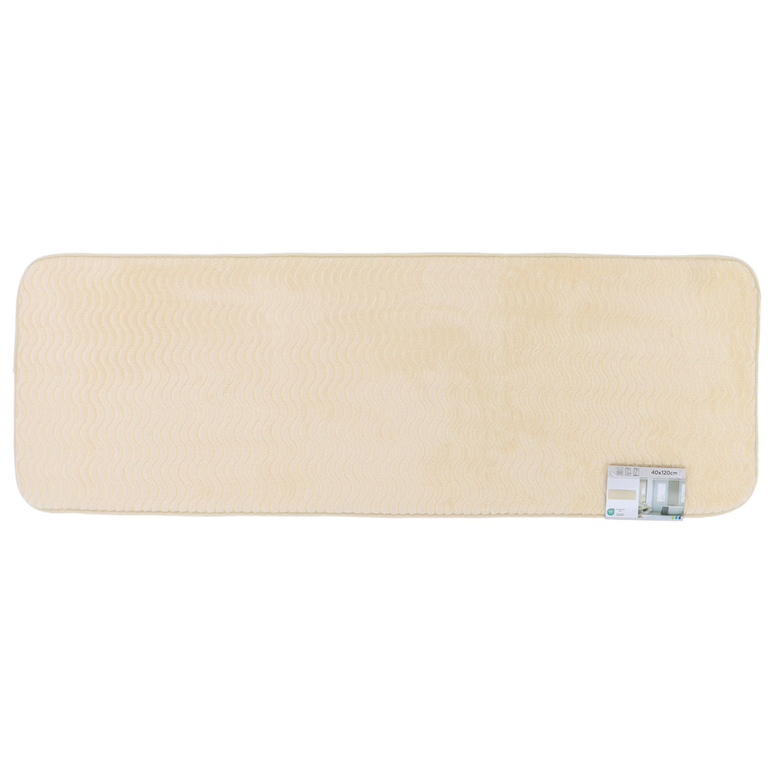 Covoraș din poliester cu efect de valuri 40×120 cm – Natural