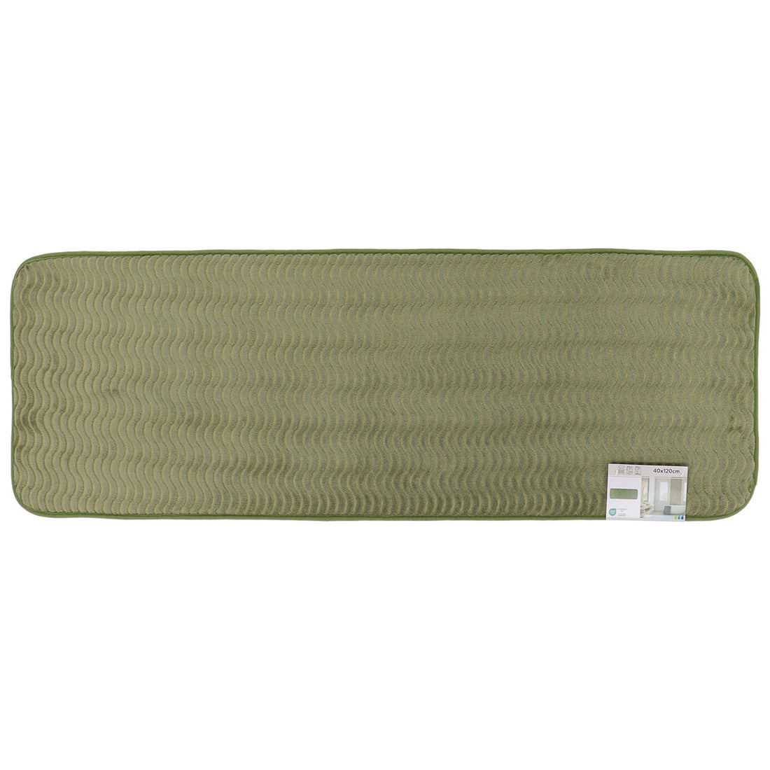 Covoraș din poliester cu efect de valuri 40×120 cm – Kaki