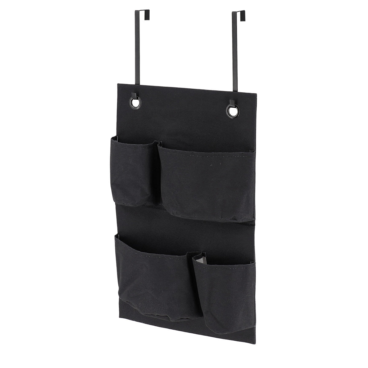 Organizator de ușă din poliester cu 4 buzunare – Negru