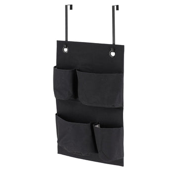Organizator de ușă din poliester cu 4 buzunare – Negru