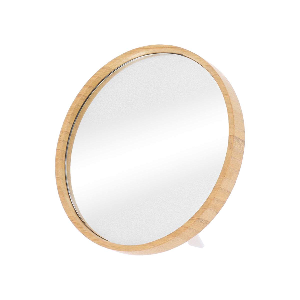 Oglindă rotundă 1 față, fixabilă pe tijă sau cu bază – Bambus