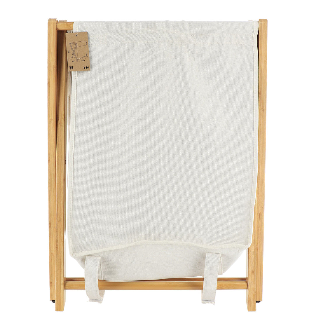 Coș de rufe pliabil din bambus 54L – Natur/Bambus