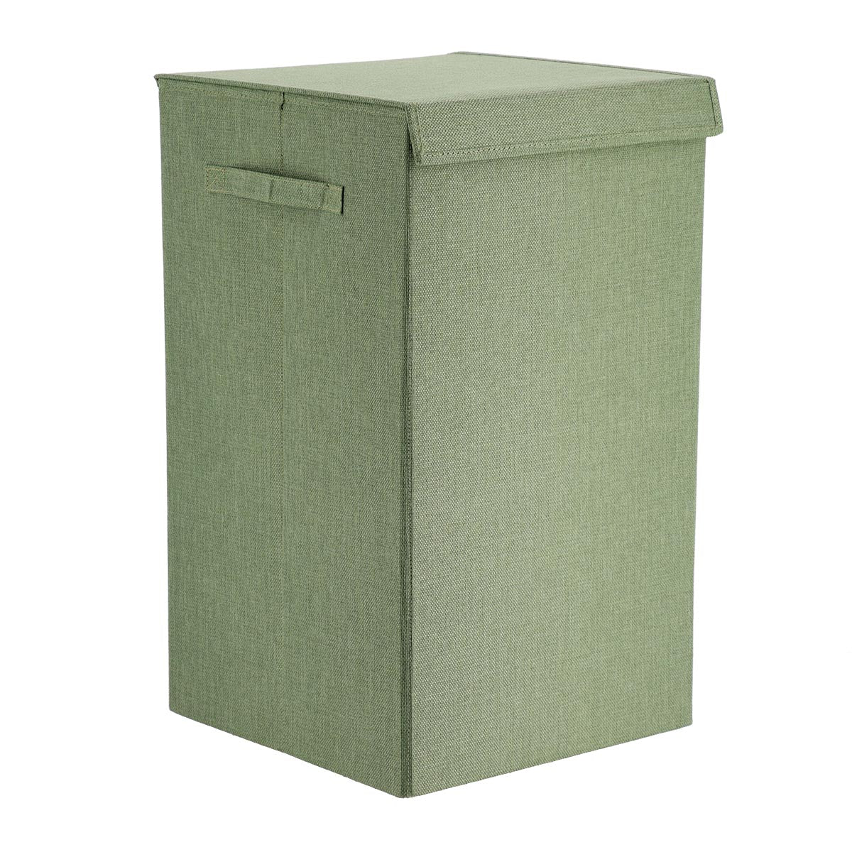 Coș rufe pliabil din poliester/MDF 55L – Verde