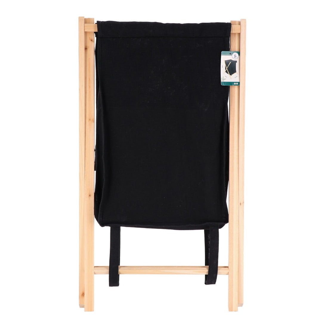 Coș de rufe pliabil din lemn de molid și material textil – Natural/Negru