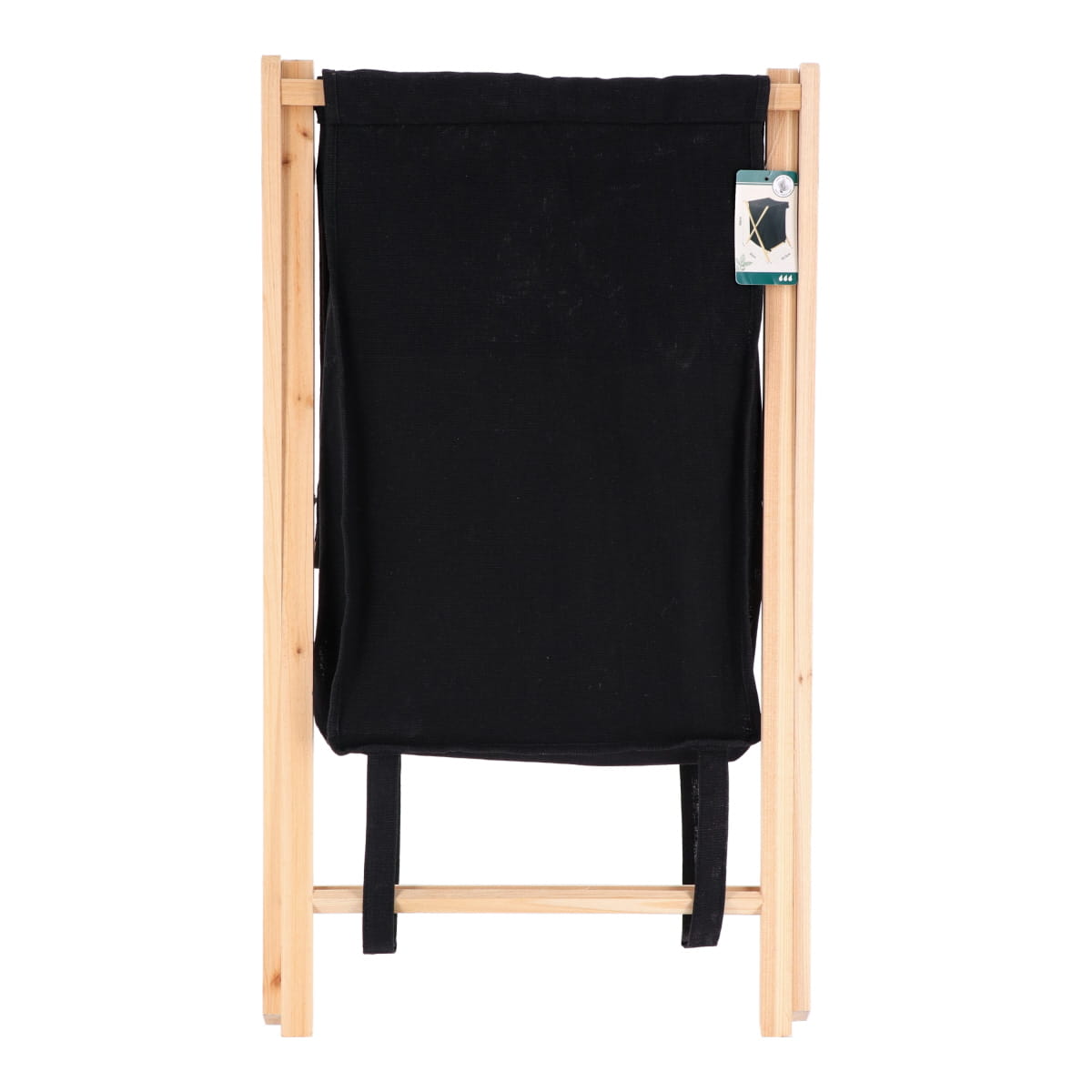 Coș de rufe pliabil din lemn de molid și material textil – Natural/Negru