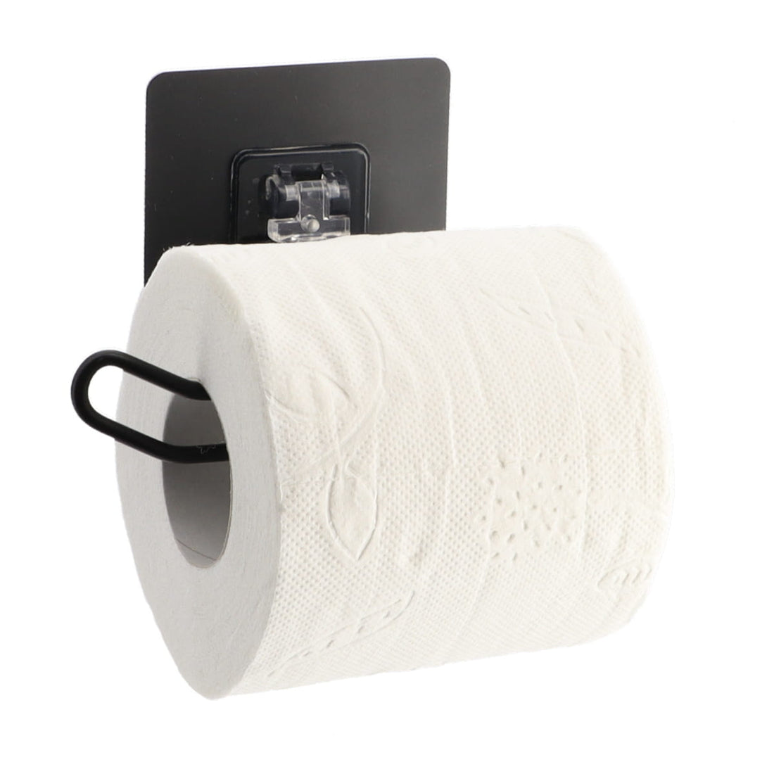 Suport hârtie igienică din inox – adeziv 3M – negru mat