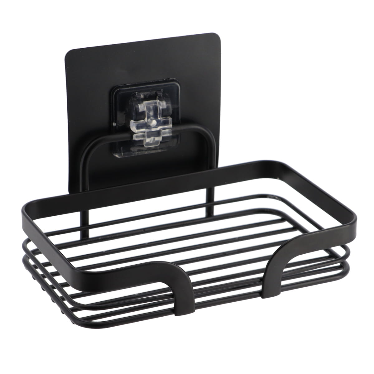 Săpunieră din inox negru mat – fixare adezivă 3M