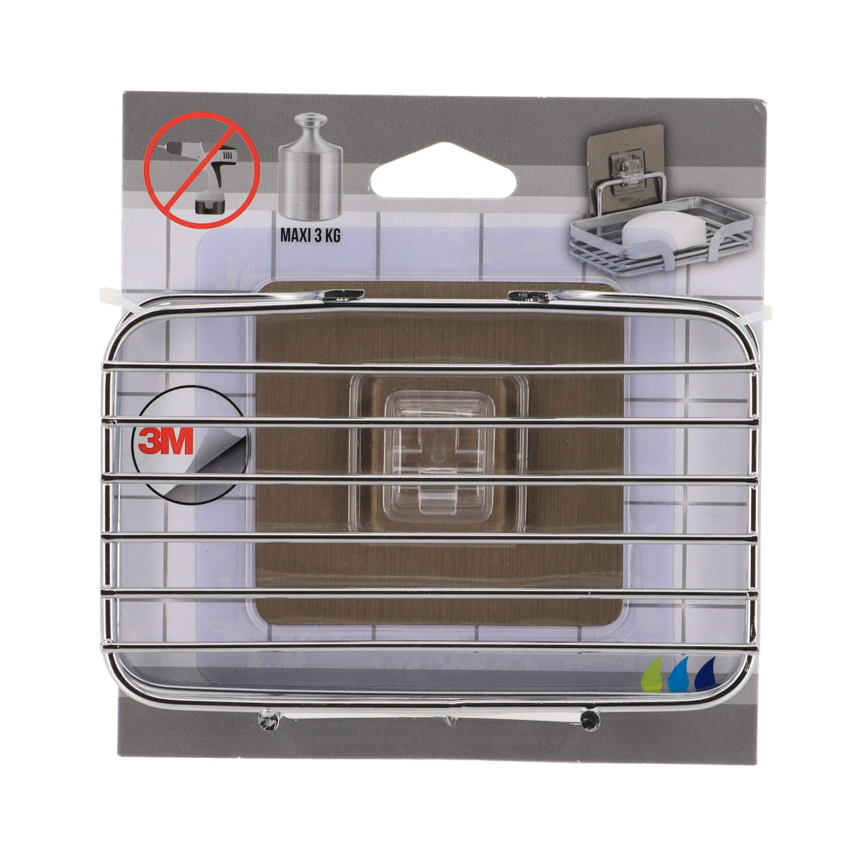 Săpunieră din inox cromat – fixare adezivă 3M