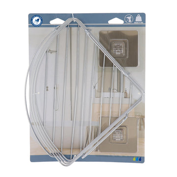 Etajeră de colț din inox – adeziv 3M – finisaj cromat