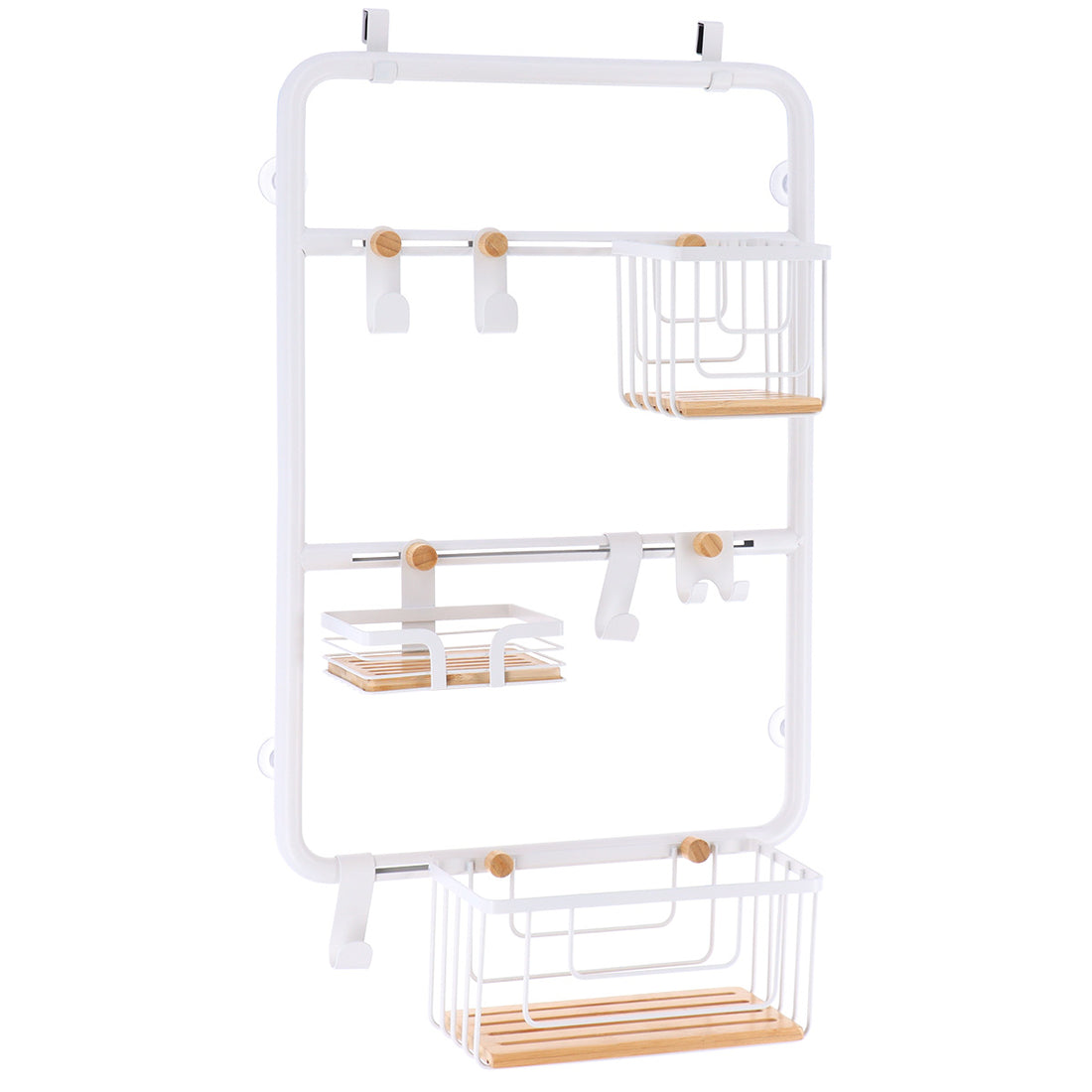 Structură modern din inox pentru paravan/uşă de duş – Alb mat