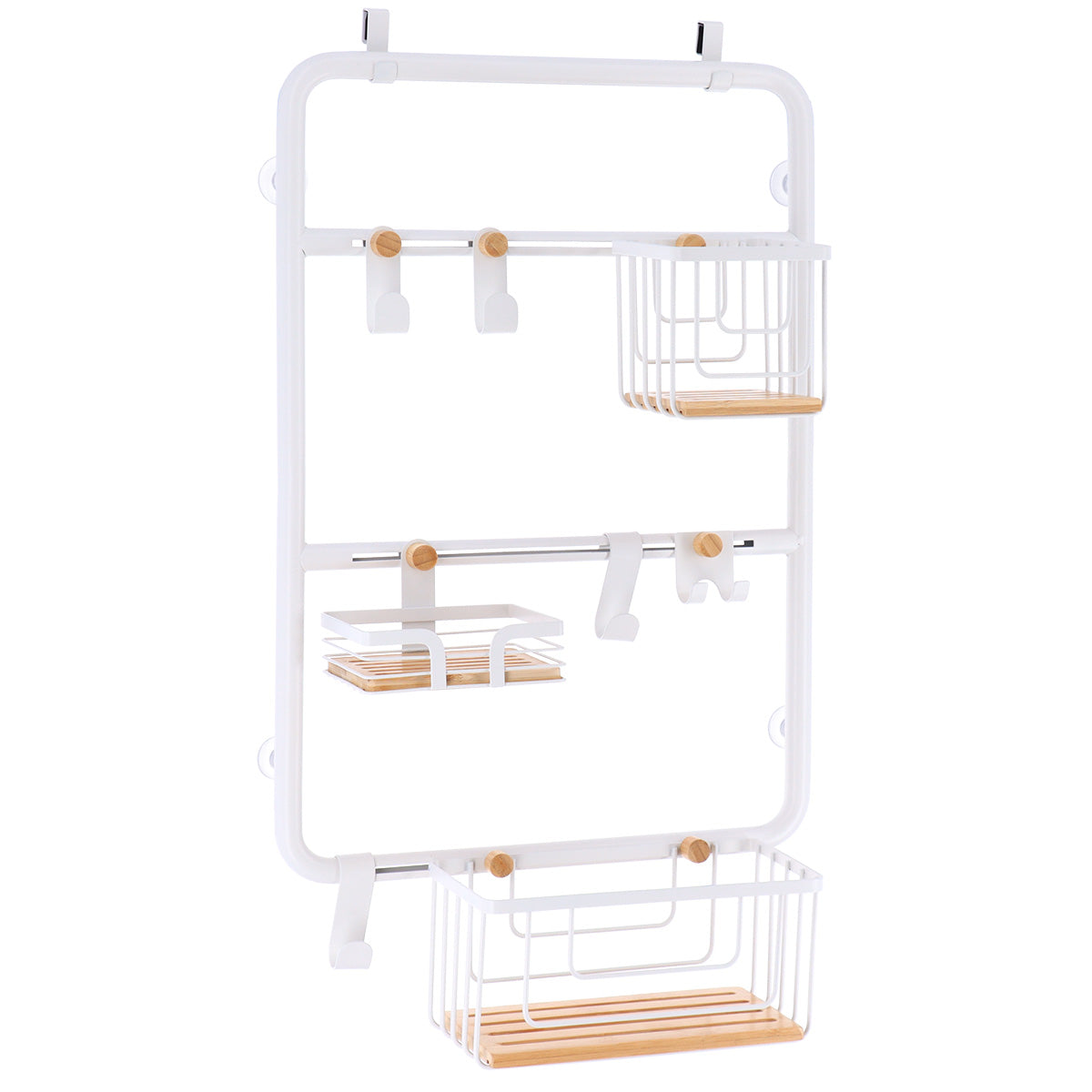 Structură modern din inox pentru paravan/uşă de duş – Alb mat