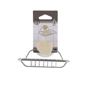 Săpunieră metalică cu ventuză și decor pietricică