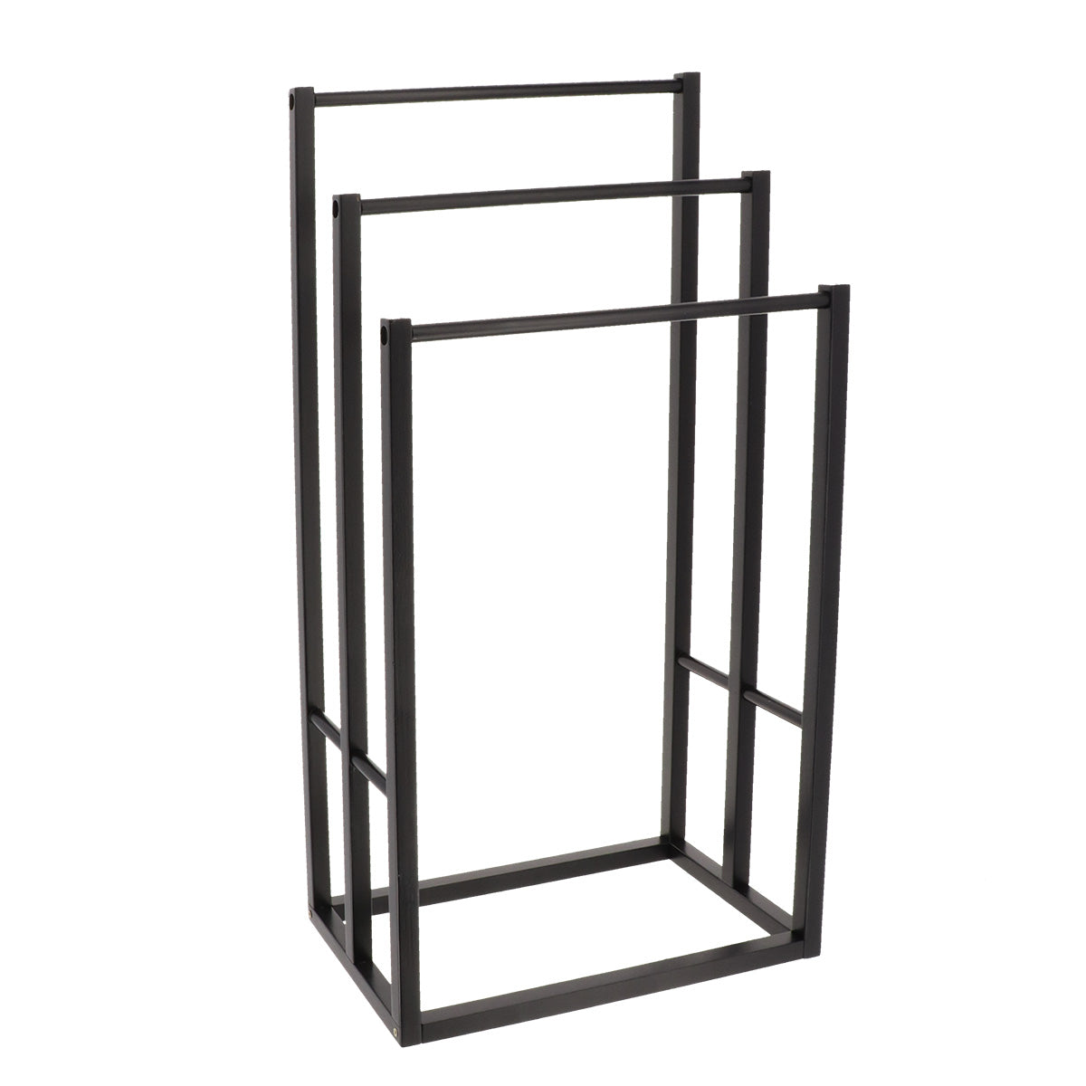 Suport prosop din bambus cu 3 bare – Negru