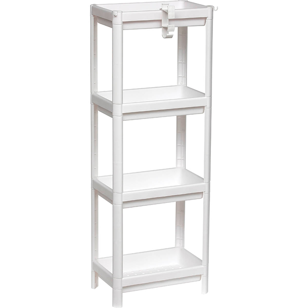 Mobilier de Depozitare din Polipropilenă cu 4 Niveluri - Alb