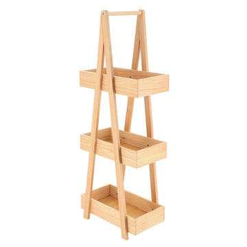 Raft din Pin/MDF cu 3 Niveluri - Natural