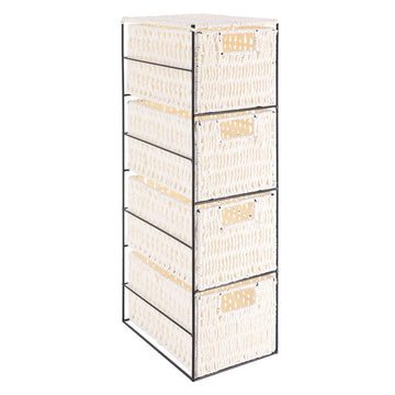 Dulăpior metalic cu 4 sertare pentru hârtie – Alb