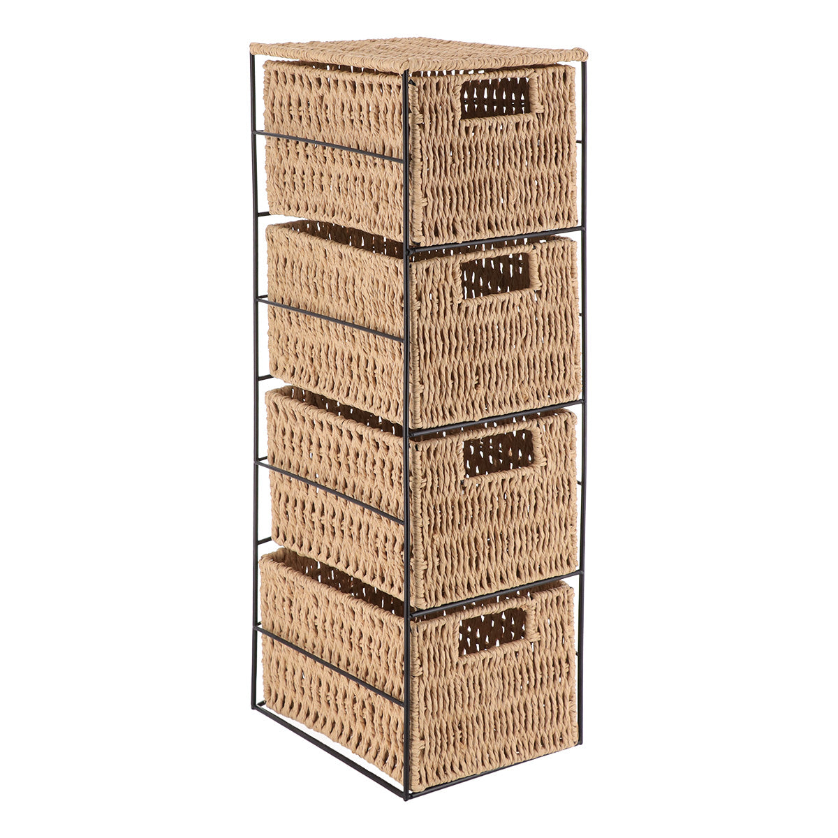 Dulăpior metalic cu 4 sertare pentru hârtie – Natural