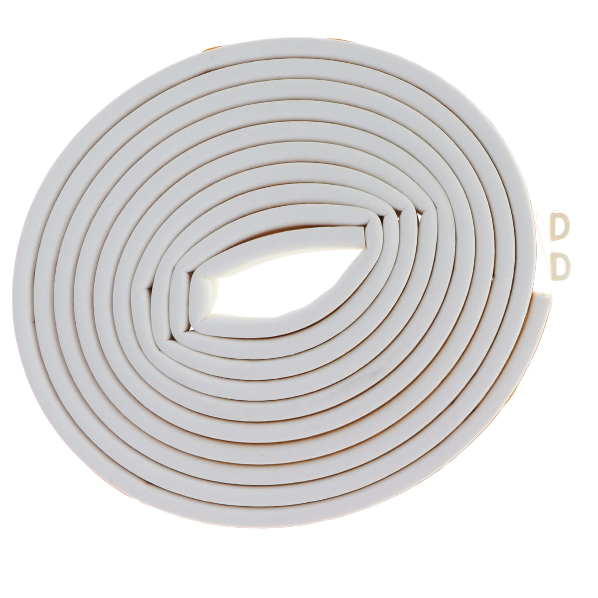 Self-Adhesive D-Profile Sealing Strip, White – 2 x 3 m