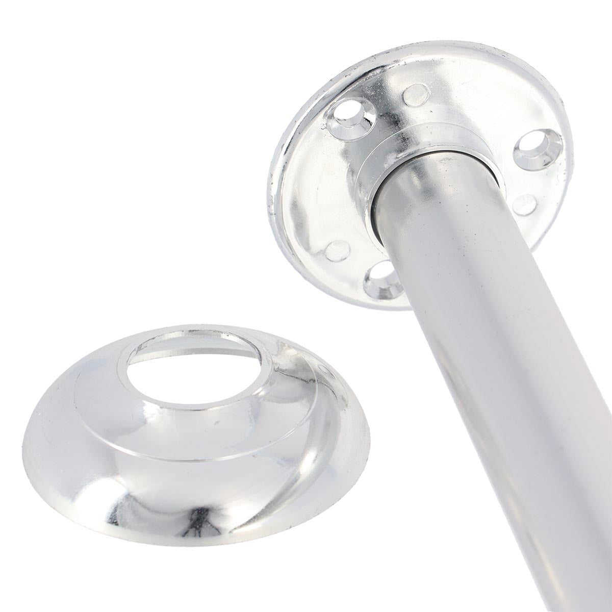 Bară De Duș Curbată Din Aluminiu 90x90cm – Crom Lucios