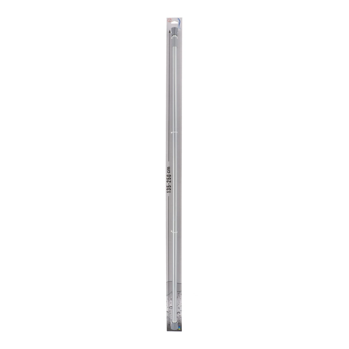 Bară de duș extensibilă din aluminiu 135–250 cm – Crom