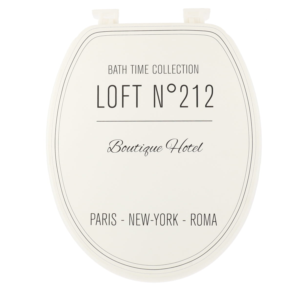 Capac WC Din MDF 18 Inch Cu Balamale Din Plastic – Alb Neo Retro