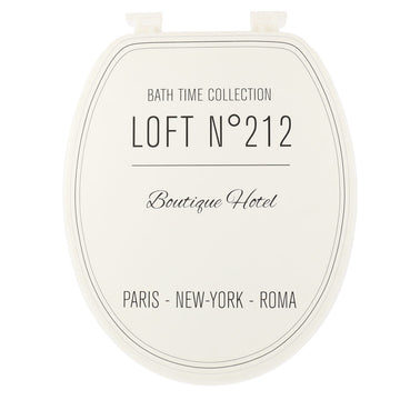 Capac WC Din MDF 18 Inch Cu Balamale Din Plastic – Alb Neo Retro