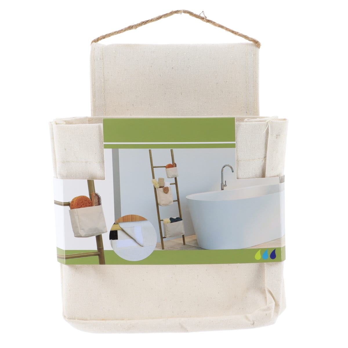 Coș De Depozitare Din Bumbac Cu Prindere Velcro – Natural