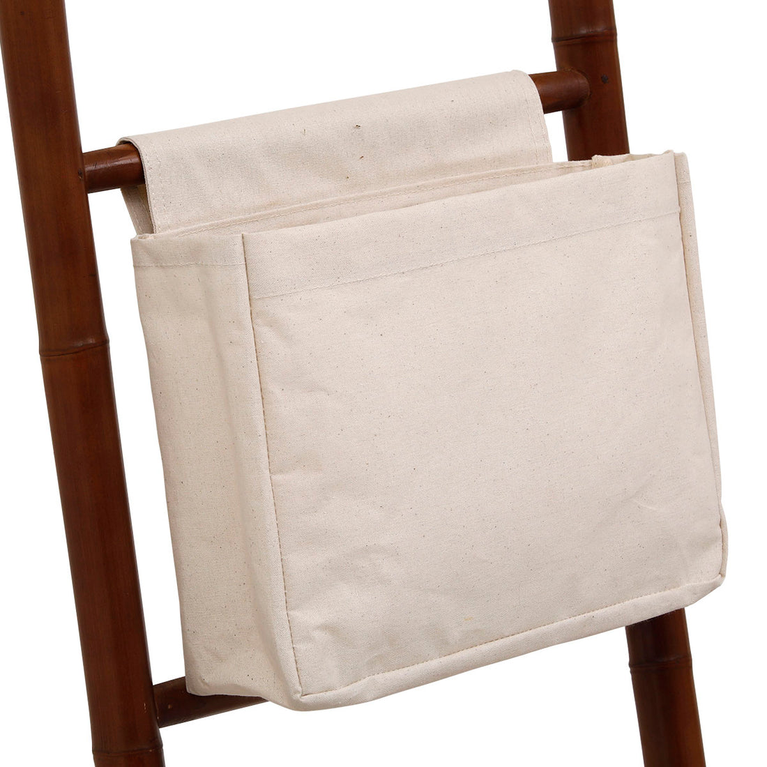 Coș depozitare bumbac cu prindere scratch – dimensiune mare, natural