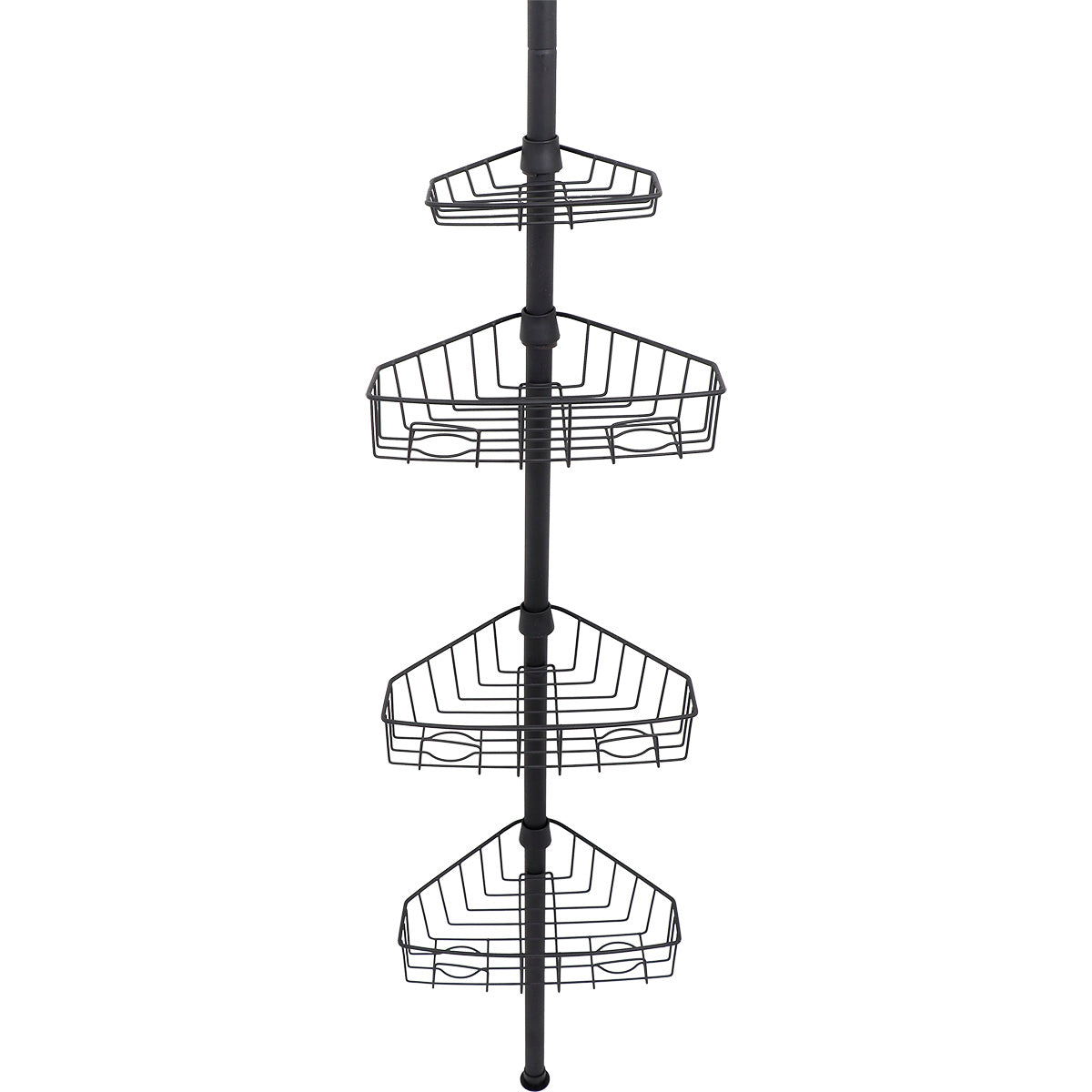Coloană Telescopică De Duș Din Metal Cu 4 Coșuri – Negru Mat