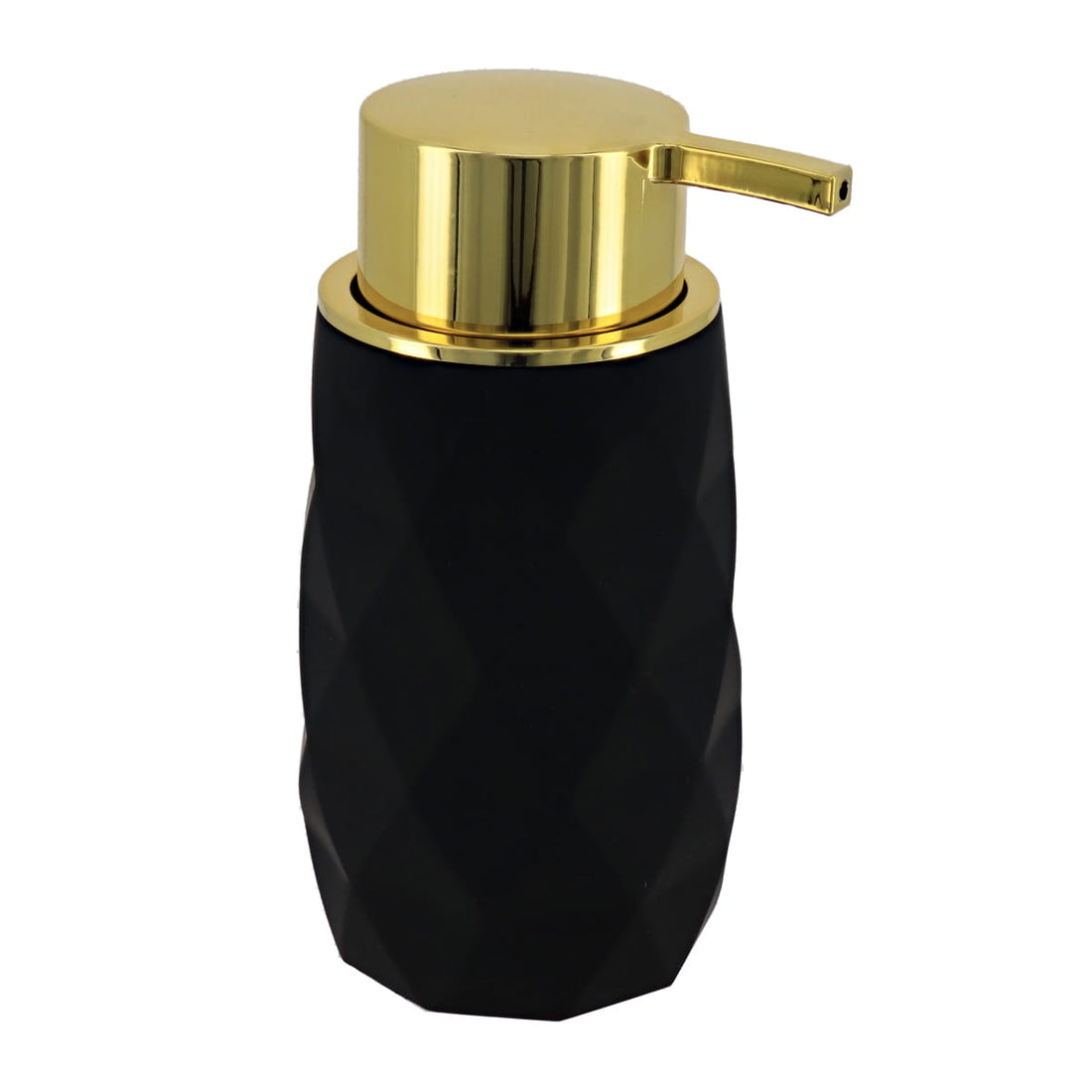 Dispenser săpun ABS + cauciuc – Negru mat, 210 ml