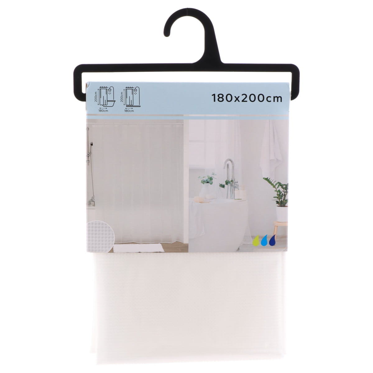 Draperie de Duș EVA LASER – 180x200 cm, Transparentă