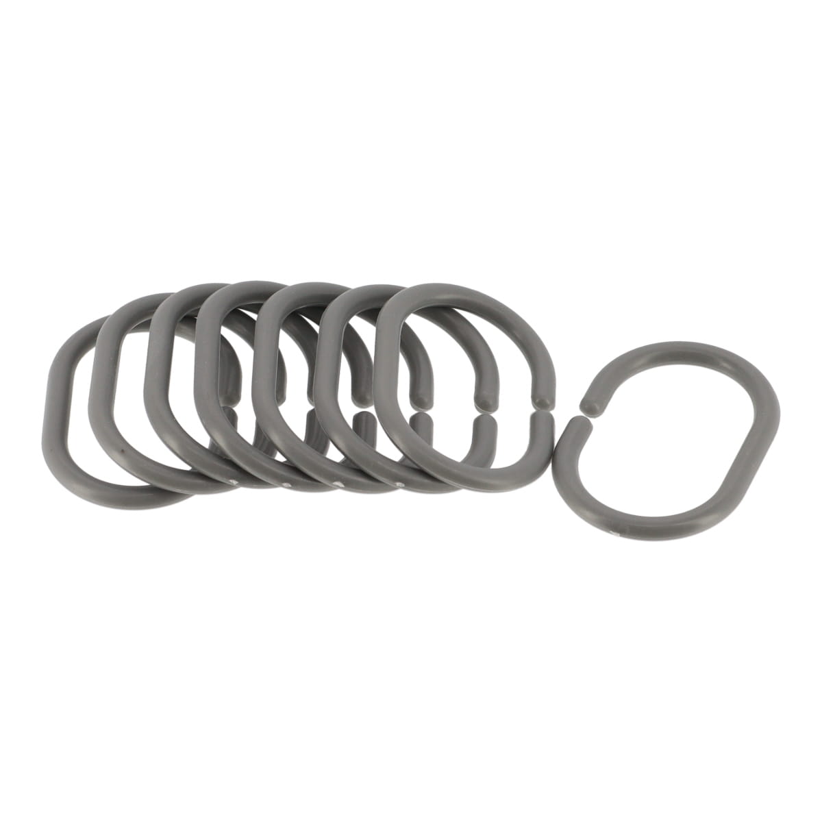 Draperie de Duș Gri din Poliester 100% – 120x180 cm cu 8 Inele de Prindere