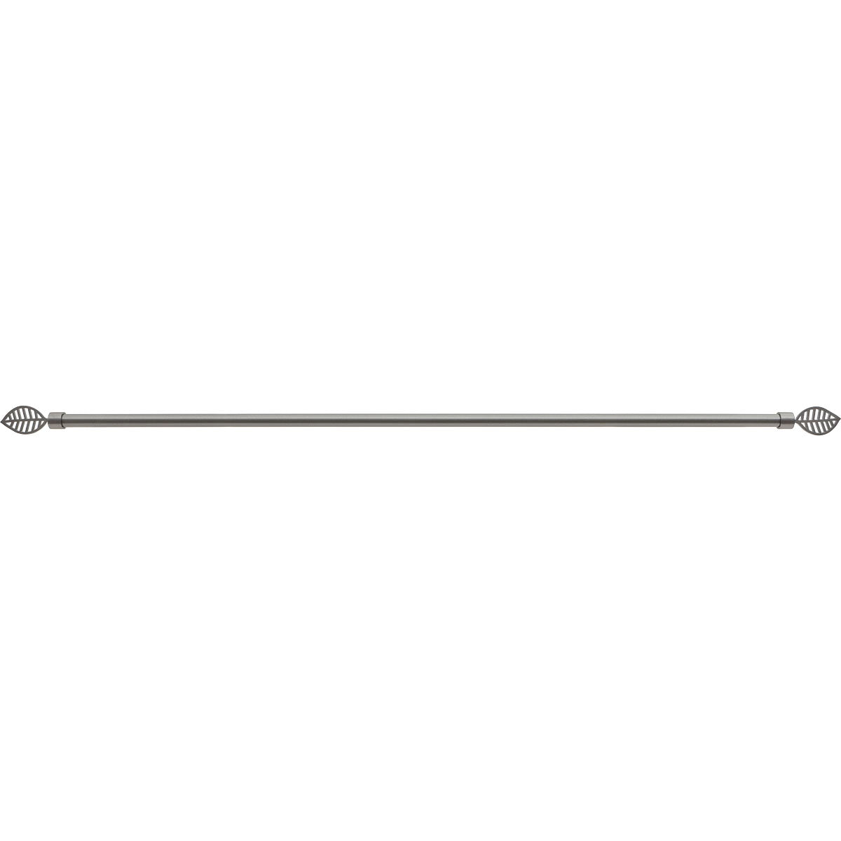 Extendable Curtain Rod 120–210 cm, Ø19 mm, Hugo Finial – Concrete Grey