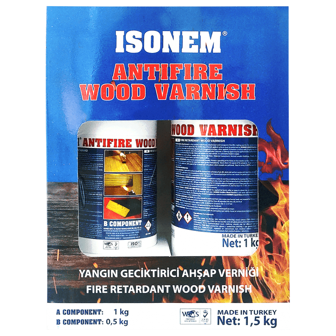 Lac Transparent Ignifug pentru Lemn – Anti Fire Wood Varnish