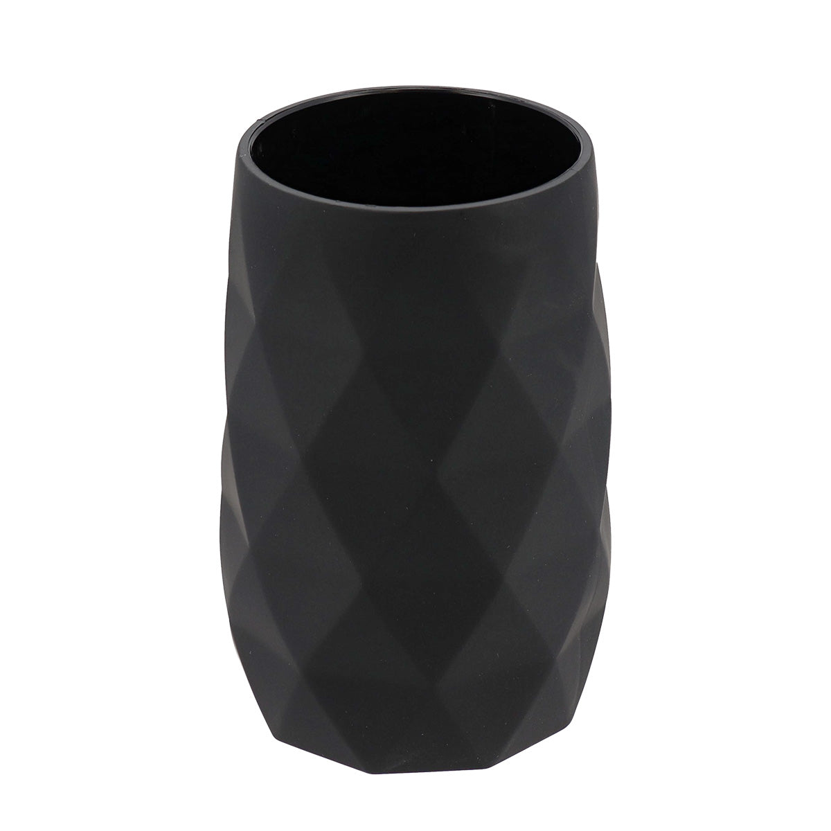 Pahar baie ABS + cauciuc – Negru, design mat