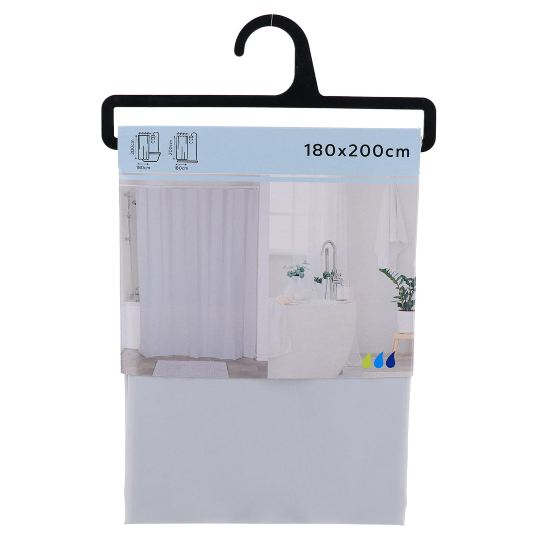 Perdea De Duș EVA PE 180x200cm – Gri Transparent