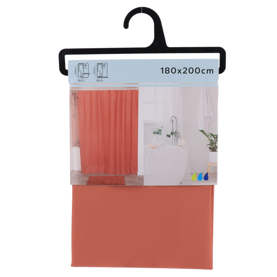 Perdea De Duș EVA PE 180x200cm – Teracotă