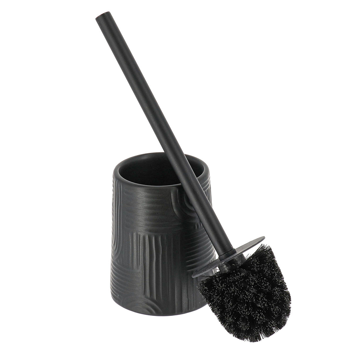 Perie De Toaletă Rotundă Din Ceramică Ethnic Vibes – Negru