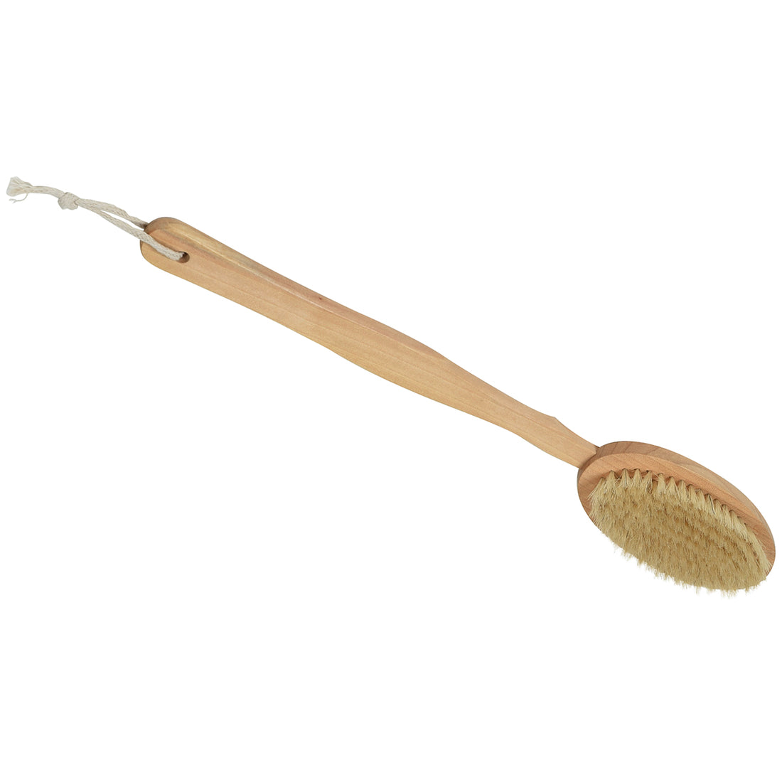 Perie de corp cu mâner lung din lemn și fibre naturale – exfoliere delicată