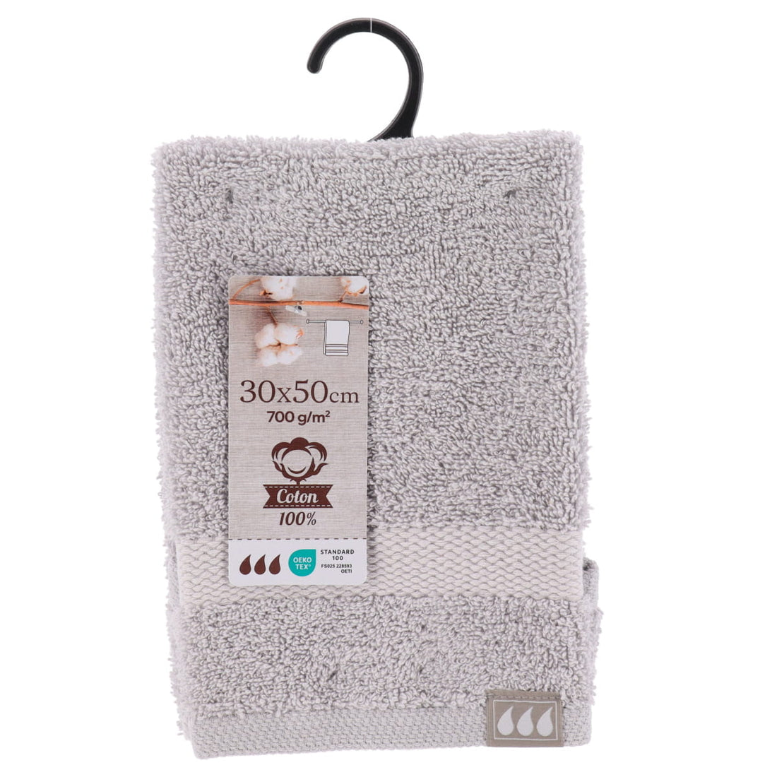 Prosop Oaspeți 30x50 cm Bumbac 100% – Gri Deschis