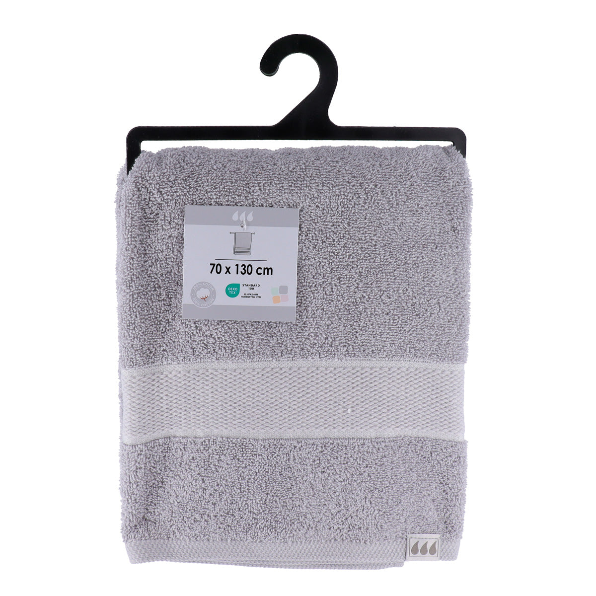 Prosop baie 100% bumbac 70x130 cm gri deschis – moale și absorbant