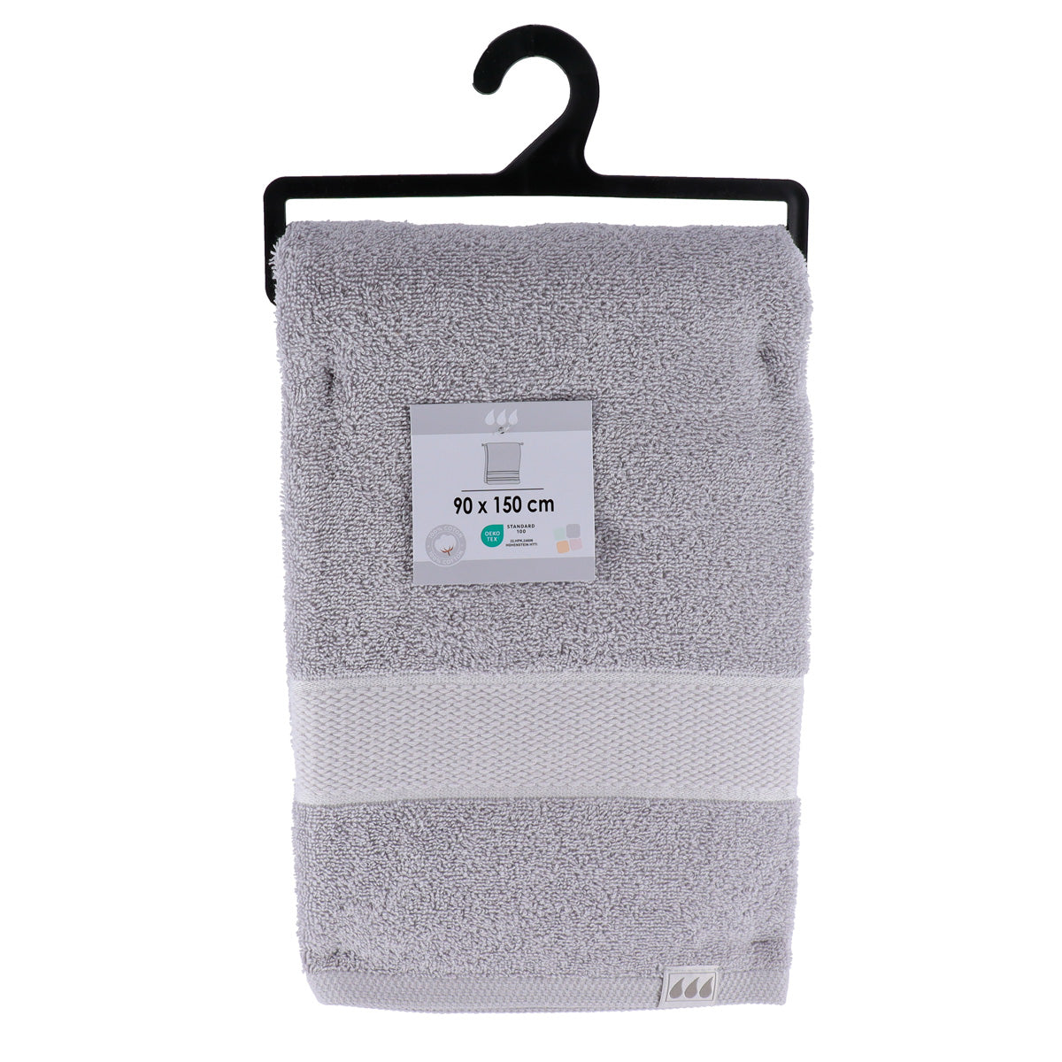 Prosop baie XXL 100% bumbac 90x150 cm gri deschis – moale și pufos
