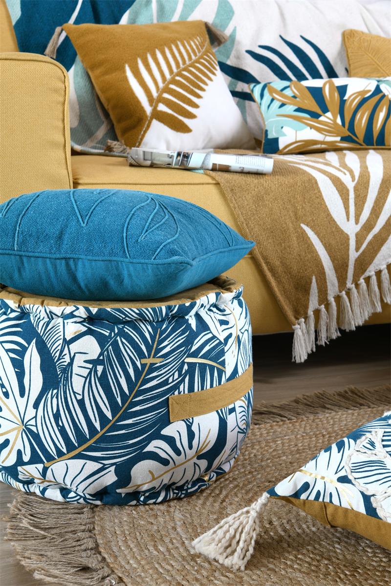 Puf Decorativ Aloha Albastru 40x30 cm