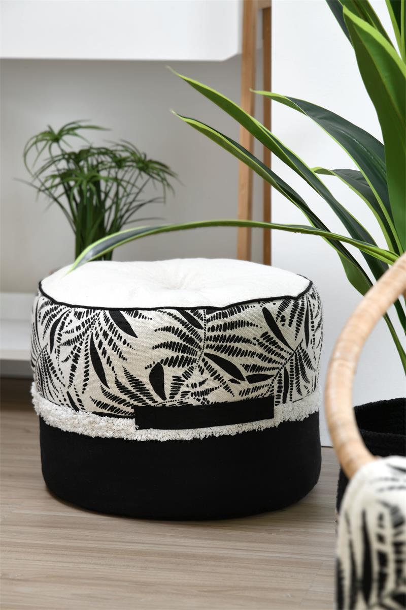 Puf Ziana Ecru 40x30 cm