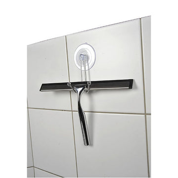 Racletă Pentru Duș Cu Mâner Din Inox Și Ventuză – Crom