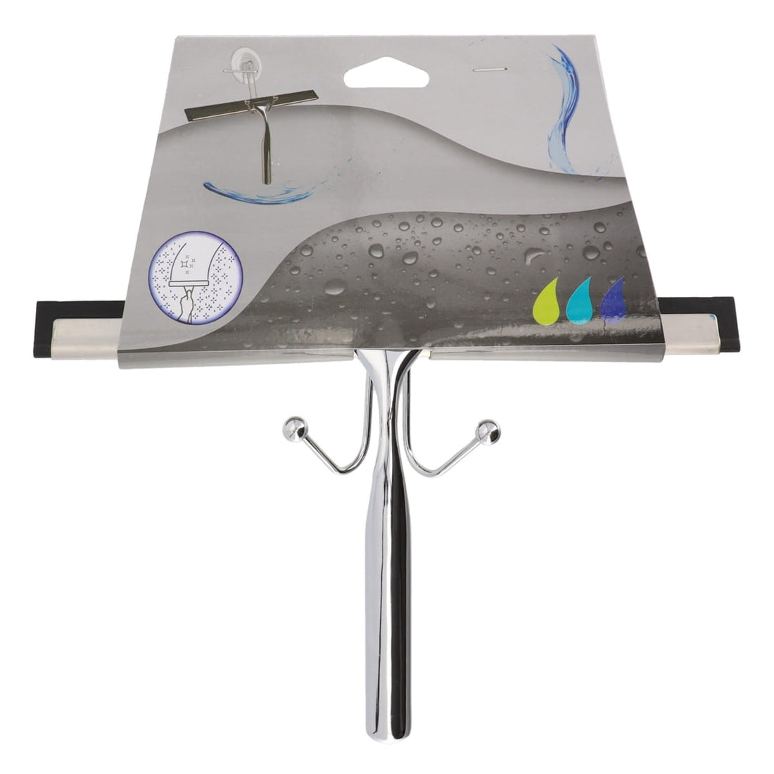 Racletă Pentru Duș Cu Mâner Din Inox Și Ventuză – Crom