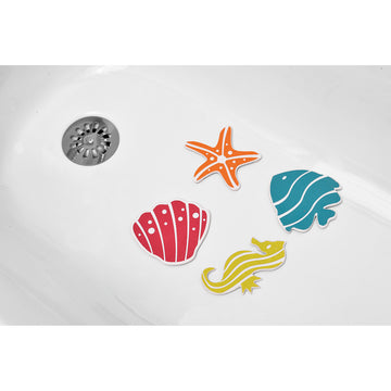 Set 4 Mini Covorașe Antiderapante PVC Cu Animale Marine